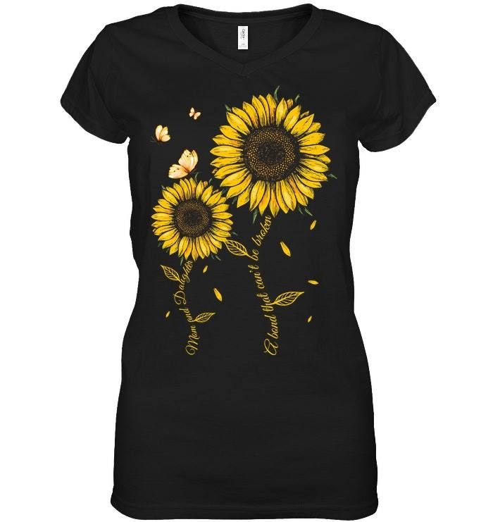 Sunflower Pattern A Bond That Can't Be Broken Ladies V-neck