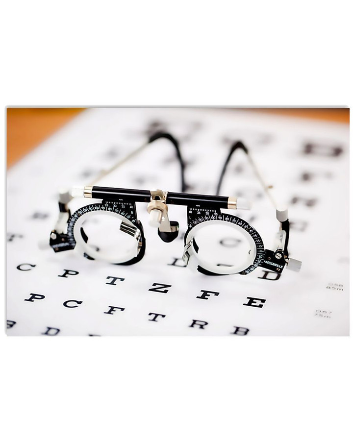 Meaningful Gift For Optometrist Vintage Eye Test Glasses Horizontal Poster