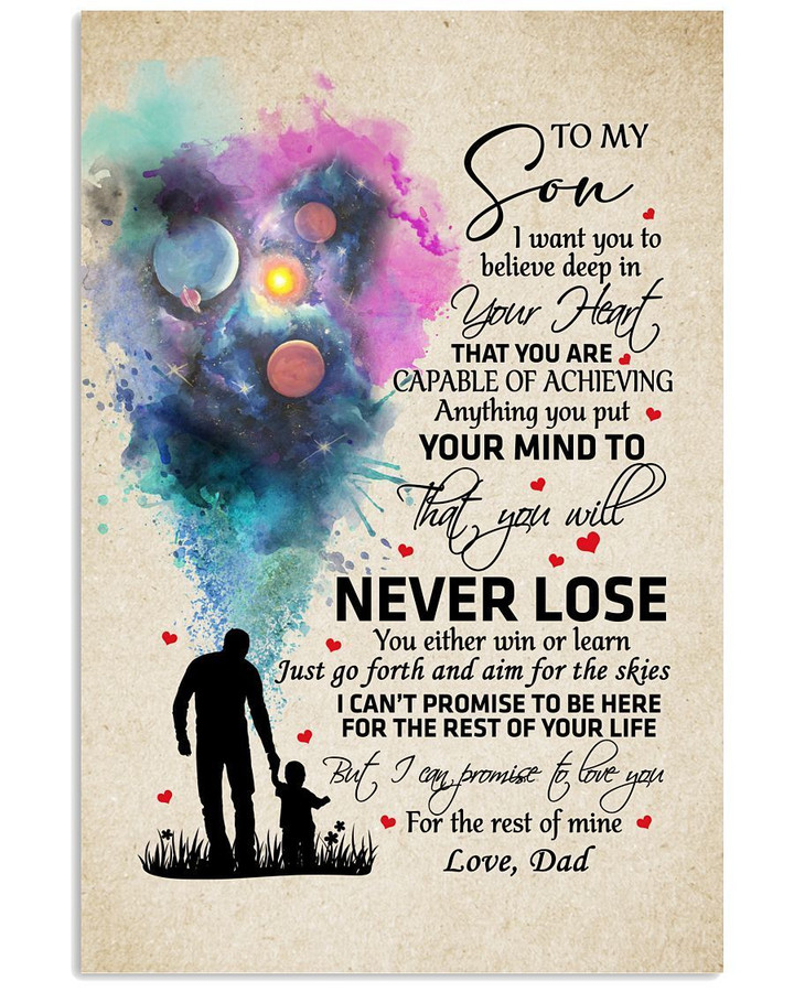 You Will Never Lose Dad Gift For Son Vertical Poster