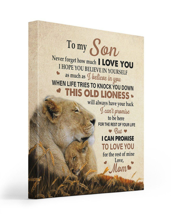 This Old Lioness Will Have Your Back Mom Gift For Son Matte Canvas