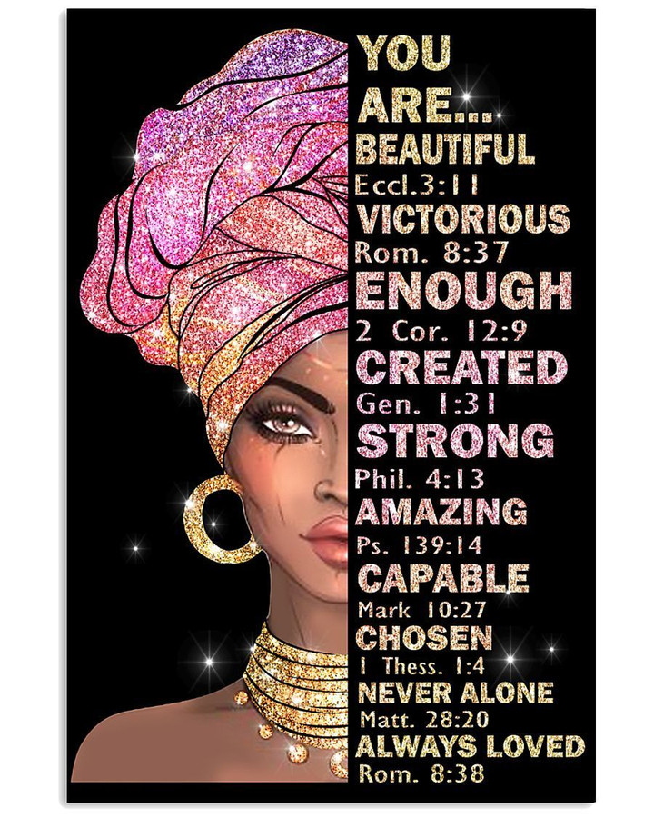 African Woman You Are Beautiful Created Vertical Poster