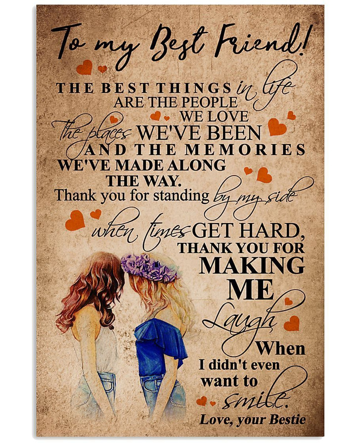 Gift For Bff Thank You For Making Me Laugh Vertical Poster