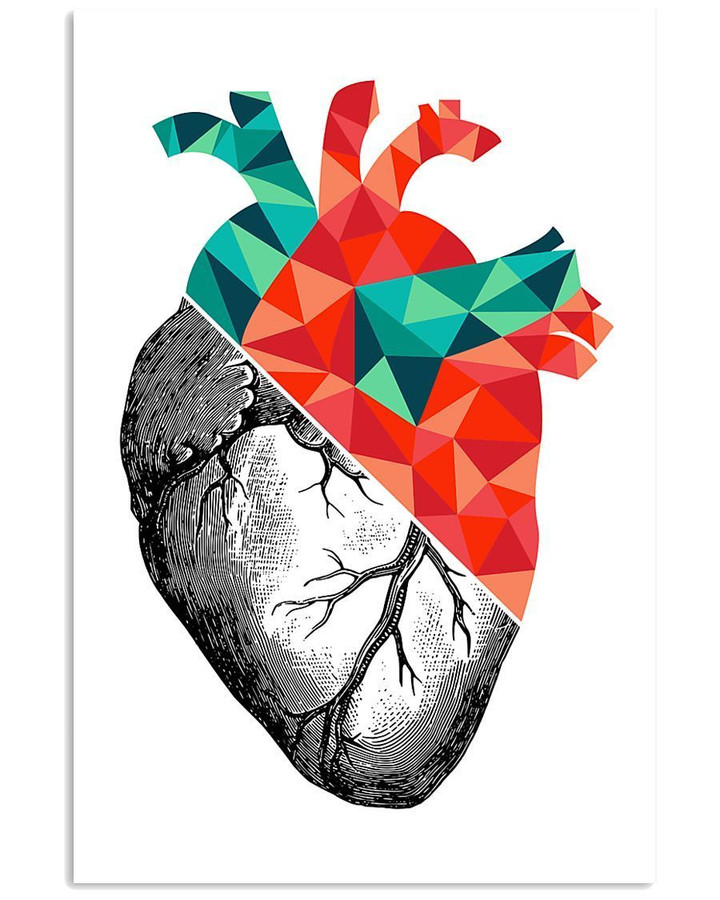 Meaningful Gift For Cardiologist Heart Anatomy Vertical Poster