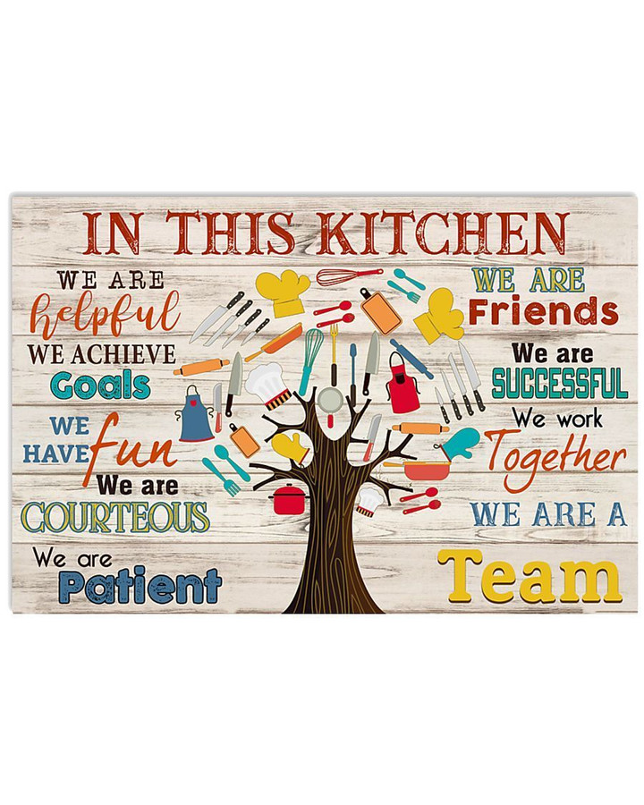 In This Kitchen Chef We Are A Team Horizontal Poster