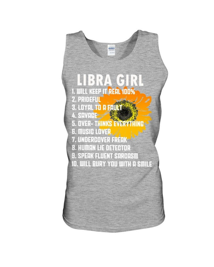 Birthday Gift For Libra Girl Will Bury You With A Smile Unisex Tank Top