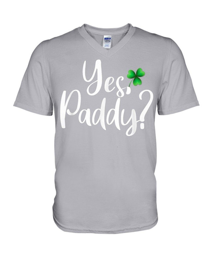 Yes Paddy Shamrock Happy St. Patrick's Day Guys V-neck