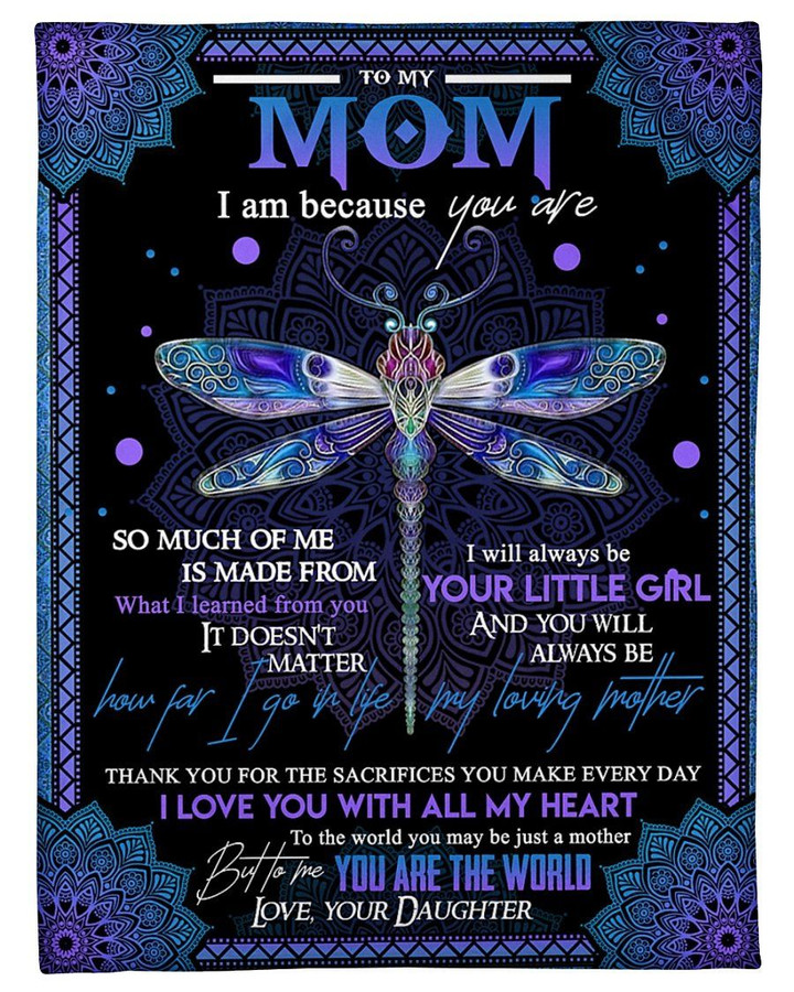 Dragonfly So Much Of Me Daughter Gift For Mom Sherpa Fleece Blanket