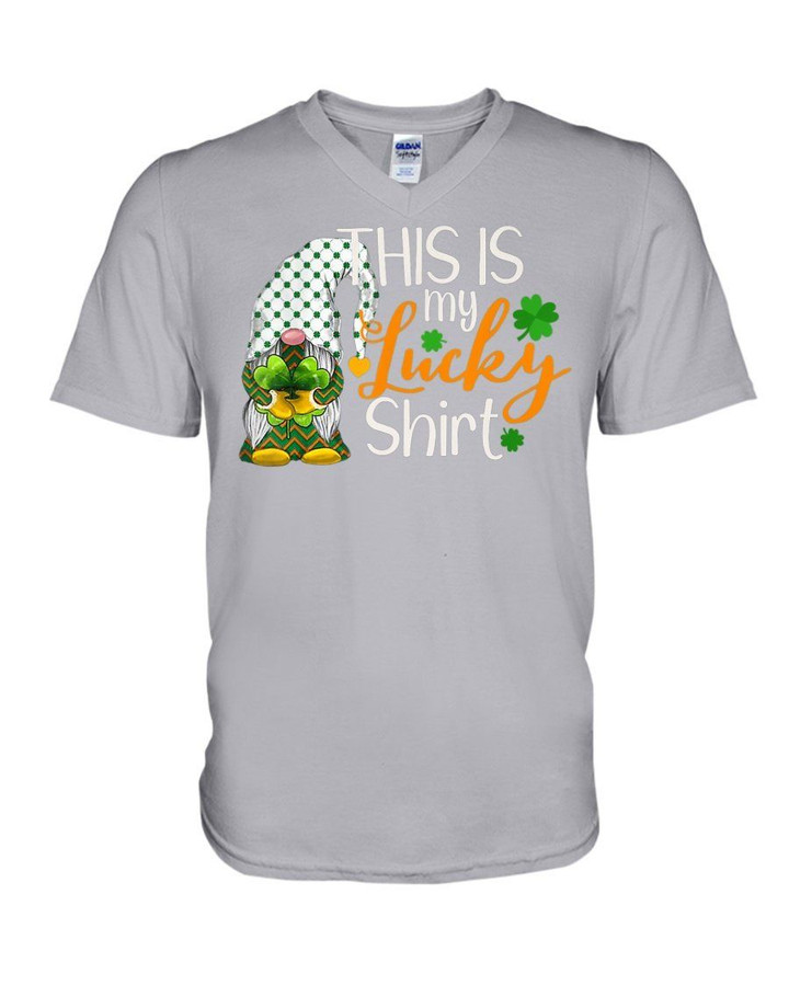This Is My Lucky Gnome St. Patrick's Day Guys V-neck