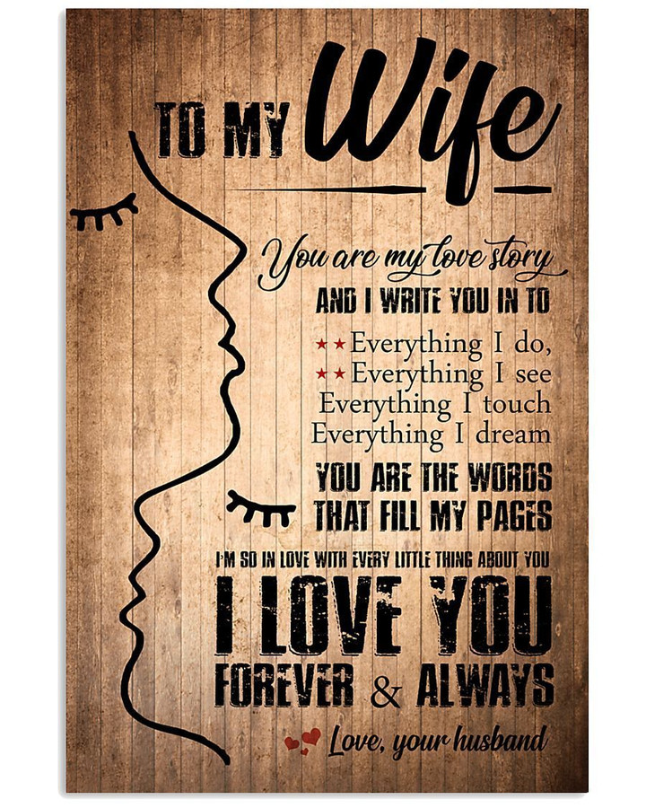 You Are My Love Story Abstract Gift For Wife Vertical Poster