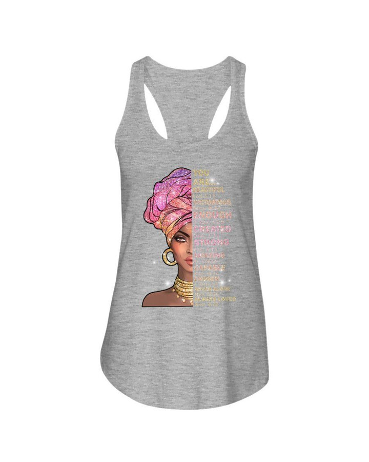 Black Woman You Are Beautiful Enough Never Alone Ladies Flowy Tank