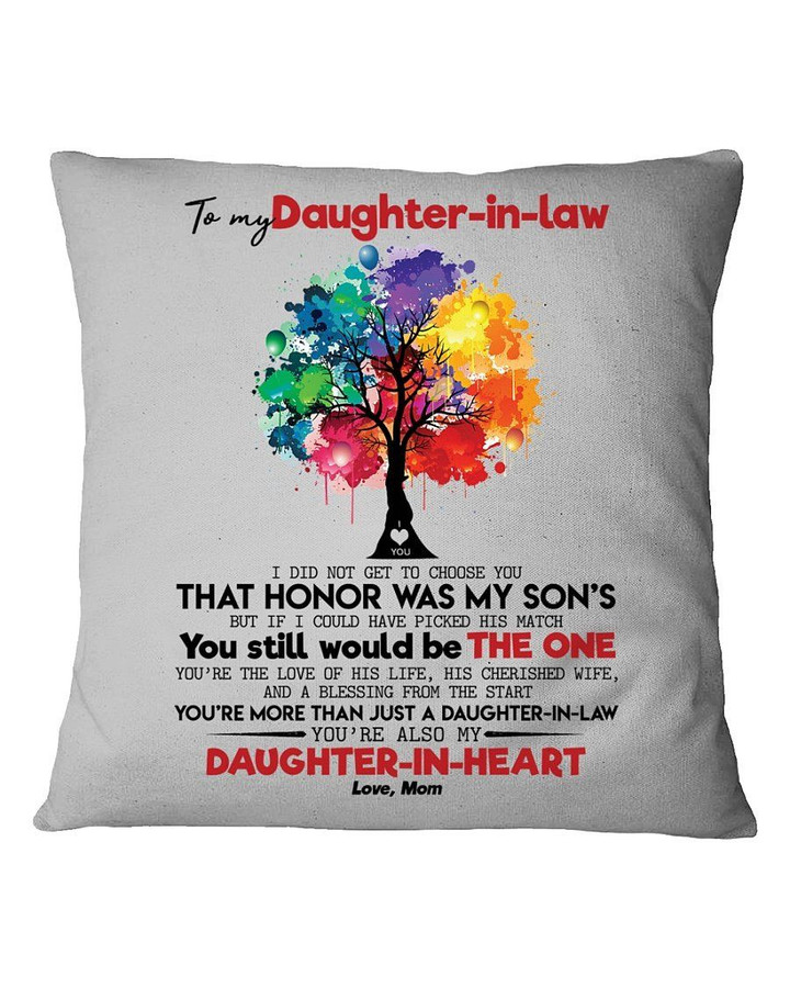Mom Gift For Daughter-in-law You're Also Daughter-in-heart Pillow Cover