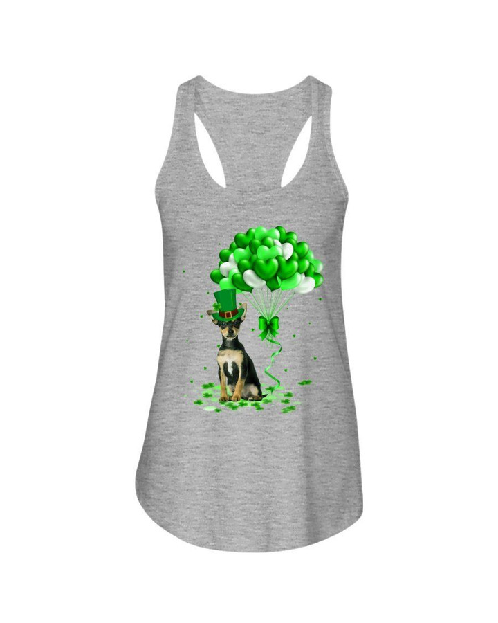 German Pinscher Patrick Balloons St. Patrick's Day Color Changing Ladies Flowy Tank