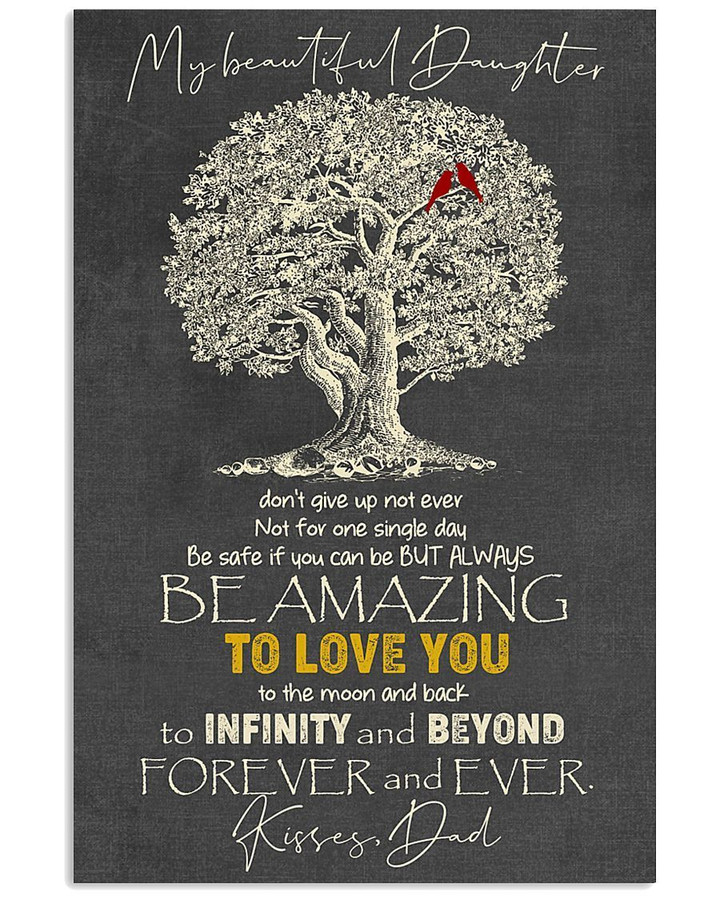 Oak Tree Love You To Infinity And Beyond Dad Gift For Daughter Vertical Poster