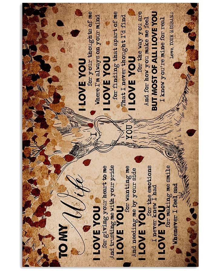 Love Tree Most Of All I Love You Gift For Wife Vertical Poster