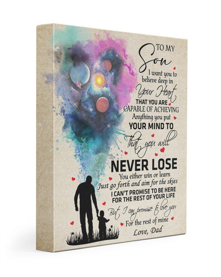 You Will Never Lose Dad Gift For Son Matte Canvas