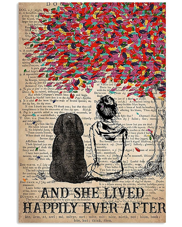 Bloodhound Dog And She Lived Happily Ever After Vertical Poster