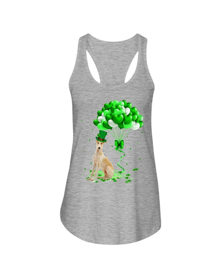 Borzoi Dog Patrick Balloons St. Patrick's Day Color Changing Ladies Flowy Tank