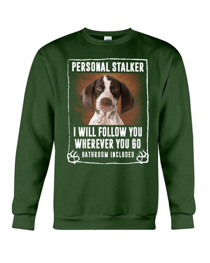 German Wirehaired Pointer Personal Stalker St. Patrick's Day Printed Sweatshirt