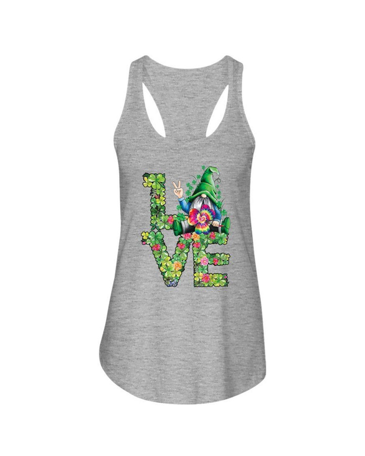 Gnome Floral Love Design St. Patrick's Day Color Changing Ladies Flowy Tank