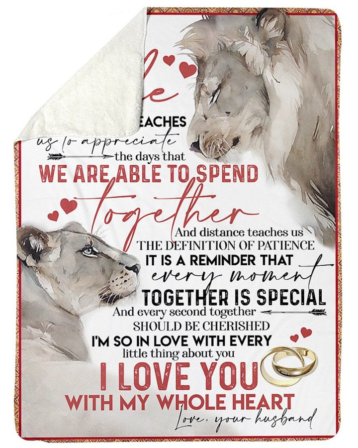 We Are Able To Spend Together Lion Gift For Wife Sherpa Fleece Blanket