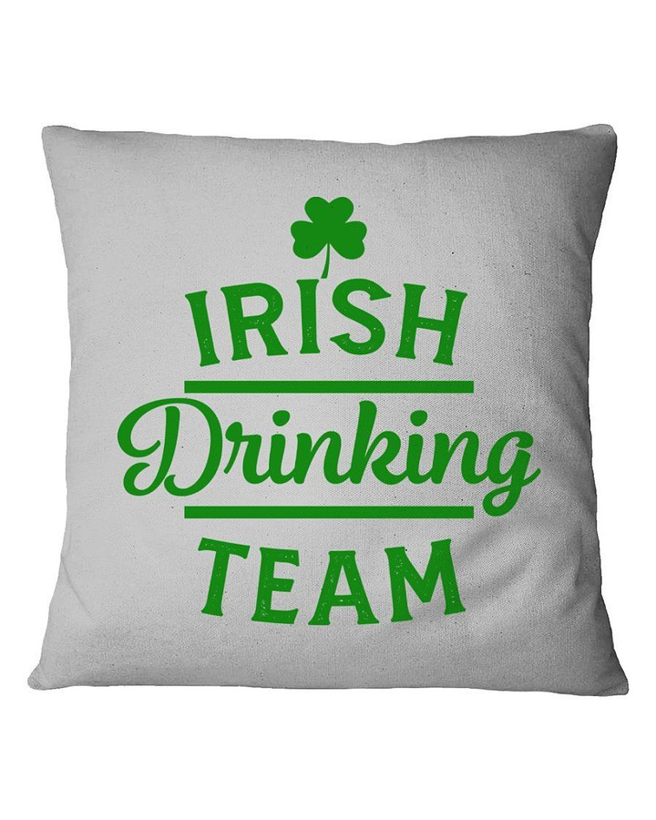 Irsih Drinking Team Green Shamrock St Patrick's Day Pillow Cover