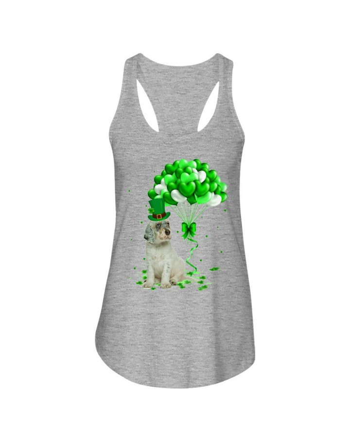 English Setter Patrick Balloons St. Patrick's Day Color Changing Ladies Flowy Tank