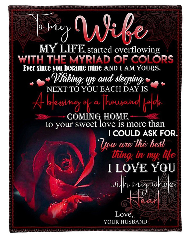 The Myriad Of Colors Red Rose Gift For Wife Sherpa Fleece Blanket