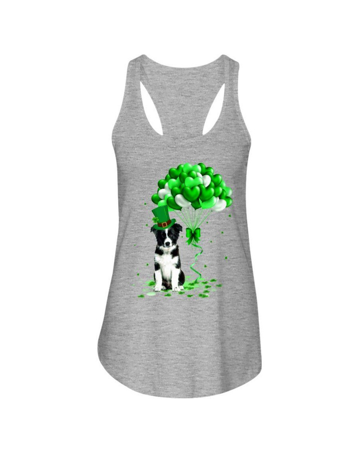 Border Collie Patrick Balloons St. Patrick's Day Color Changing Ladies Flowy Tank