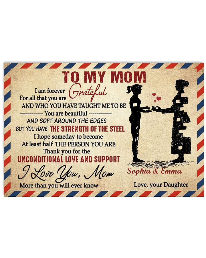 Daughter Gift For Mom I Am Forever Grateful For All Horizontal Poster