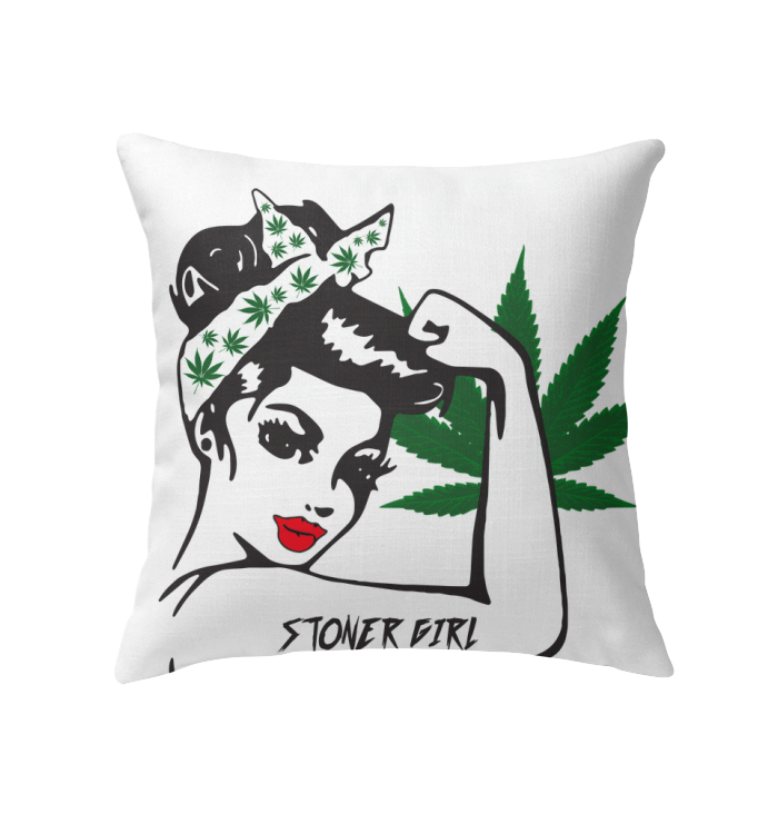 Stower Girl Feminism Marijuana Unique Pillow Cover