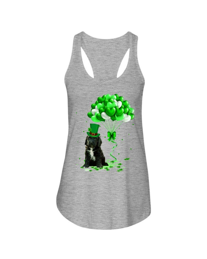Black Cockapoo Patrick Balloons St. Patrick's Day Color Changing Ladies Flowy Tank