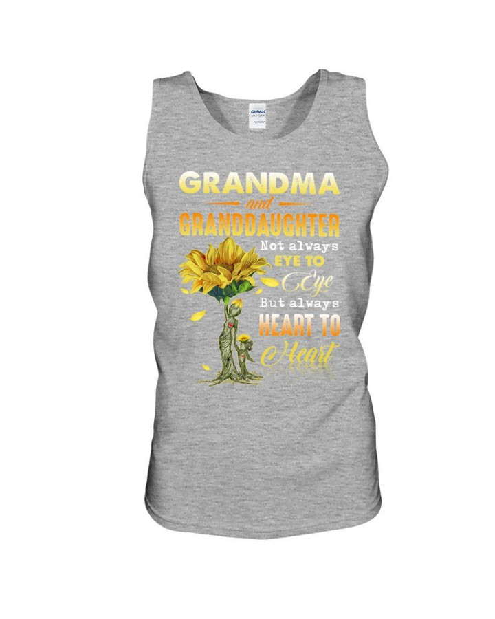 Grandma And Granddaughter Not Always Eye To Eye Always Heart To Heart Sunflowers Unisex Tank Top