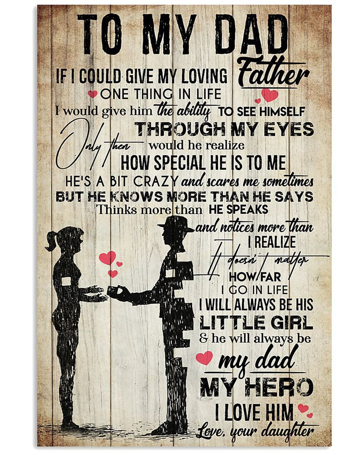 He Knows More Than He Says Daughter Gift For Dad Vertical Poster