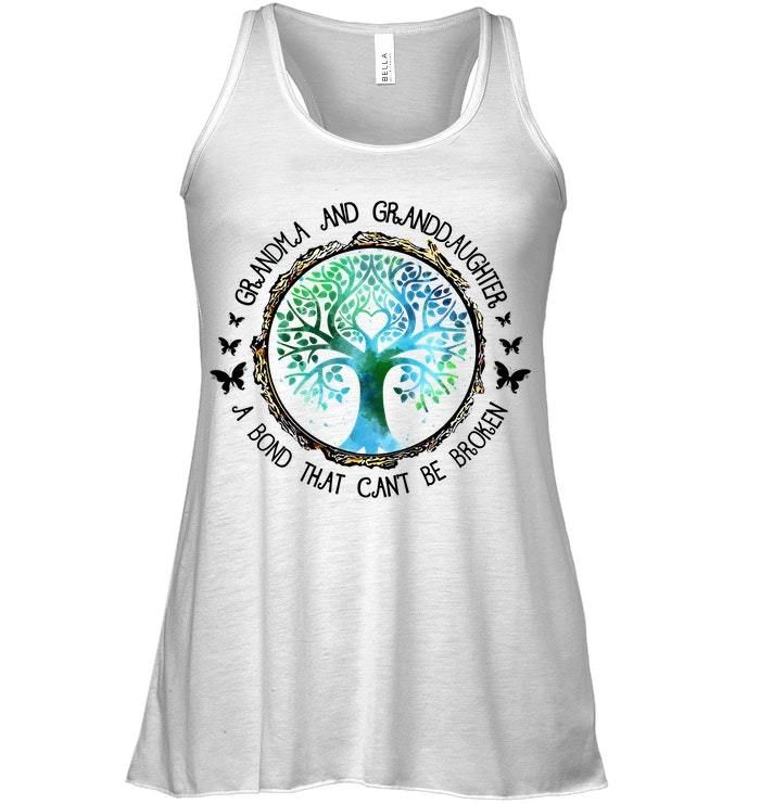 Grandma And Granddaughter A Bond That Can't Be Broken Ladies Flowy Tank