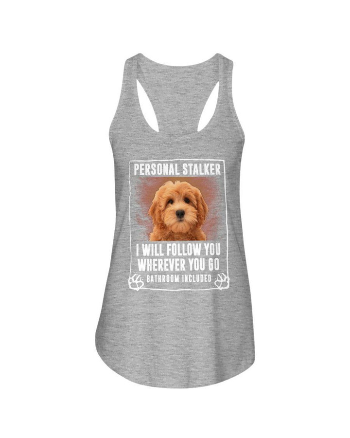 Goldendoodle Will Follow You St. Patrick's Day Printed Ladies Flowy Tank