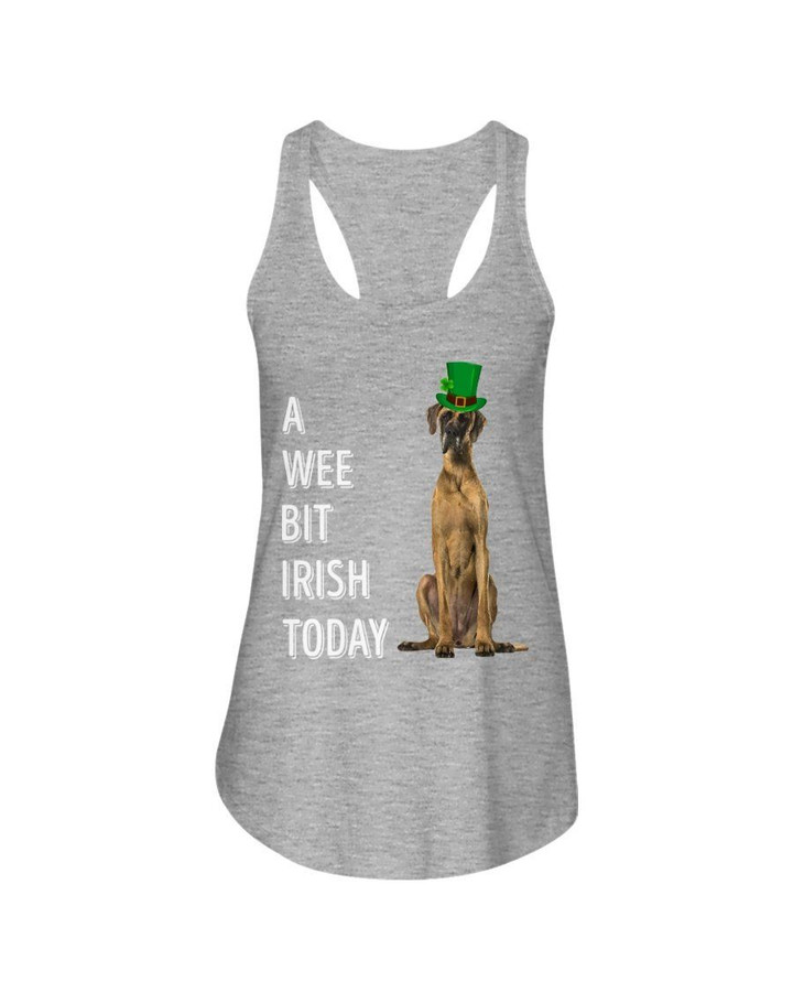 Danish Mastiff Irish Today Green St. Patrick's Day Printed Ladies Flowy Tank