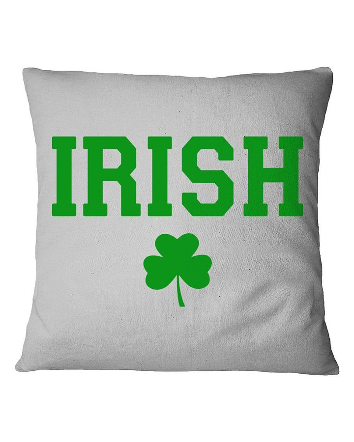 Irish Shamrock Lucky Leaves St Patrick's Day Pillow Cover
