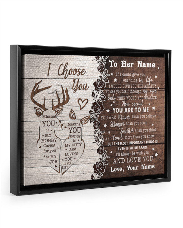 How Special You Are To Me Deer Custom Name Gift For Wife Framed Matte Canvas