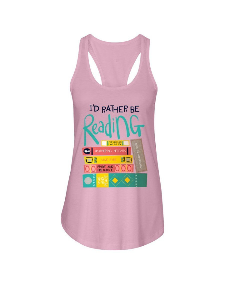 Meaningful Gift For Librarian I'd Rather Be Reading Ladies Flowy Tank
