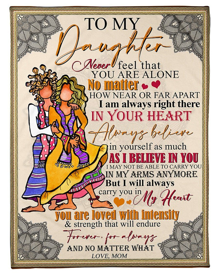Hippie Gift For Daughter Never Feel That You Are Alone Sherpa Fleece Blanket