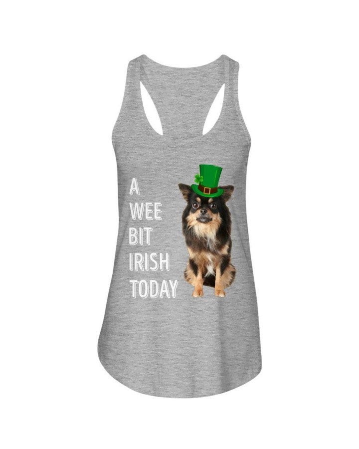 Long Haired Chihuahua Irish Today St. Patrick's Day Printed Ladies Flowy Tank