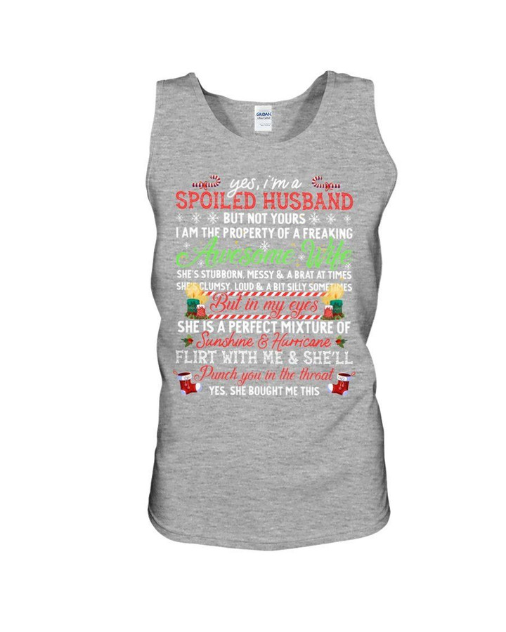 Chiristmas Gift For Husband From Wife She Is A Perfect Mixture Of Sunshine And Hurricare Unisex Tank Top