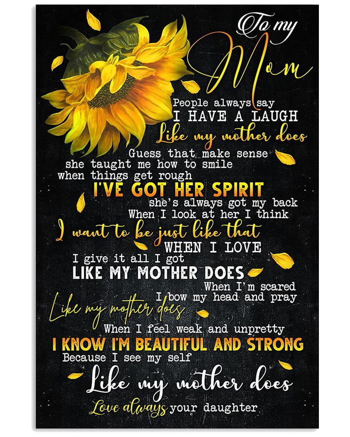 I'm Beautiful And Strong Daughter Gift For Mom Vertical Poster