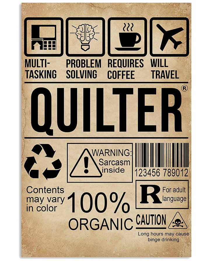 Vintage Design Somethin You Should Know About Multitasking Quilter Vertical Poster