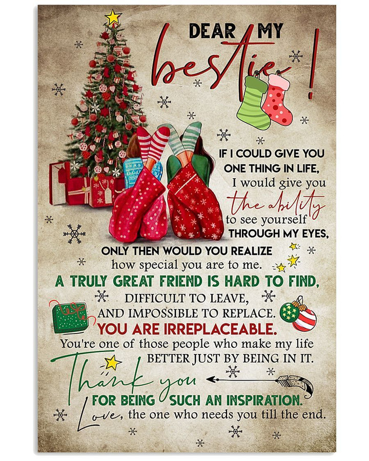 Christmas Gift For Bestie You Are Irreplaceable Vertical Poster