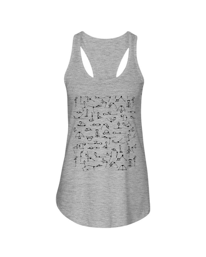 Funny Yoga Man Pose Special Gift For Yoga Lovers Ladies Flowy Tank