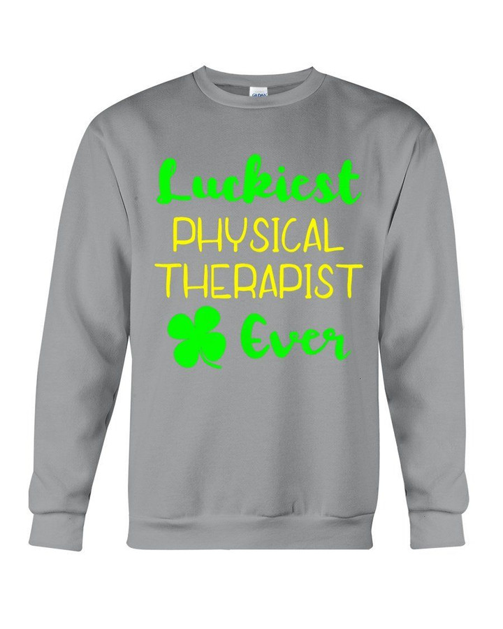 Luckiest Physical Therapist Shamrock St. Patrick's Day Color Changing Sweatshirt