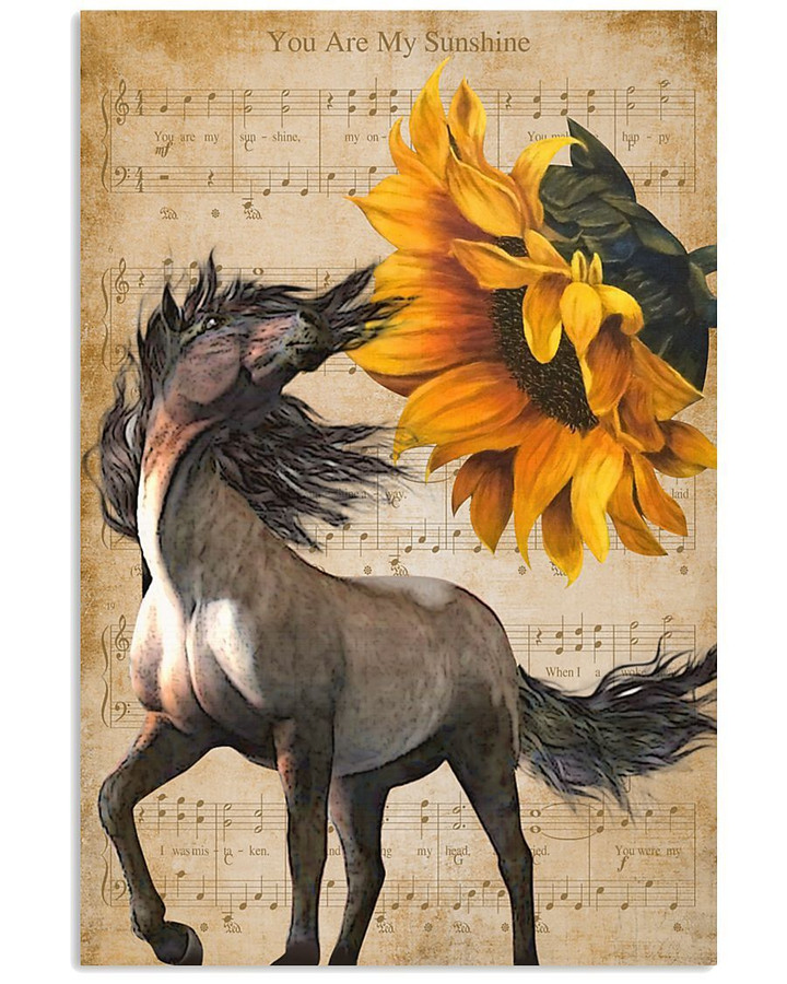 Horse And Sunflowers You Are My Sunshine Gift For Daughter Vertical Poster