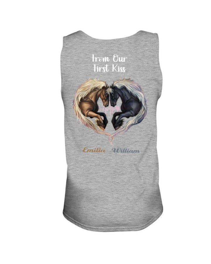 Horses From Our First Kiss Custom Name Gift For Girlfriend Unisex Tank Top