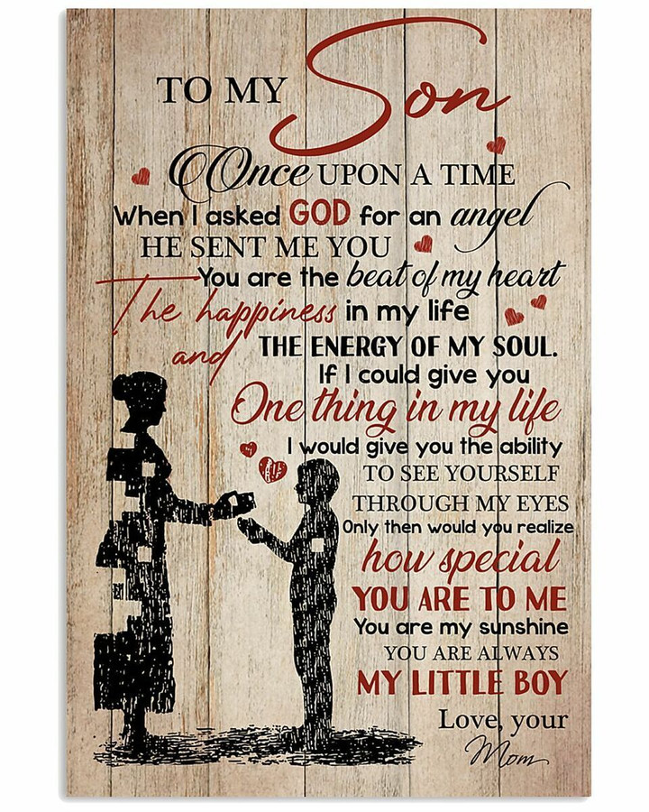To My Son When I Asked God For An Angel Vertical Poster